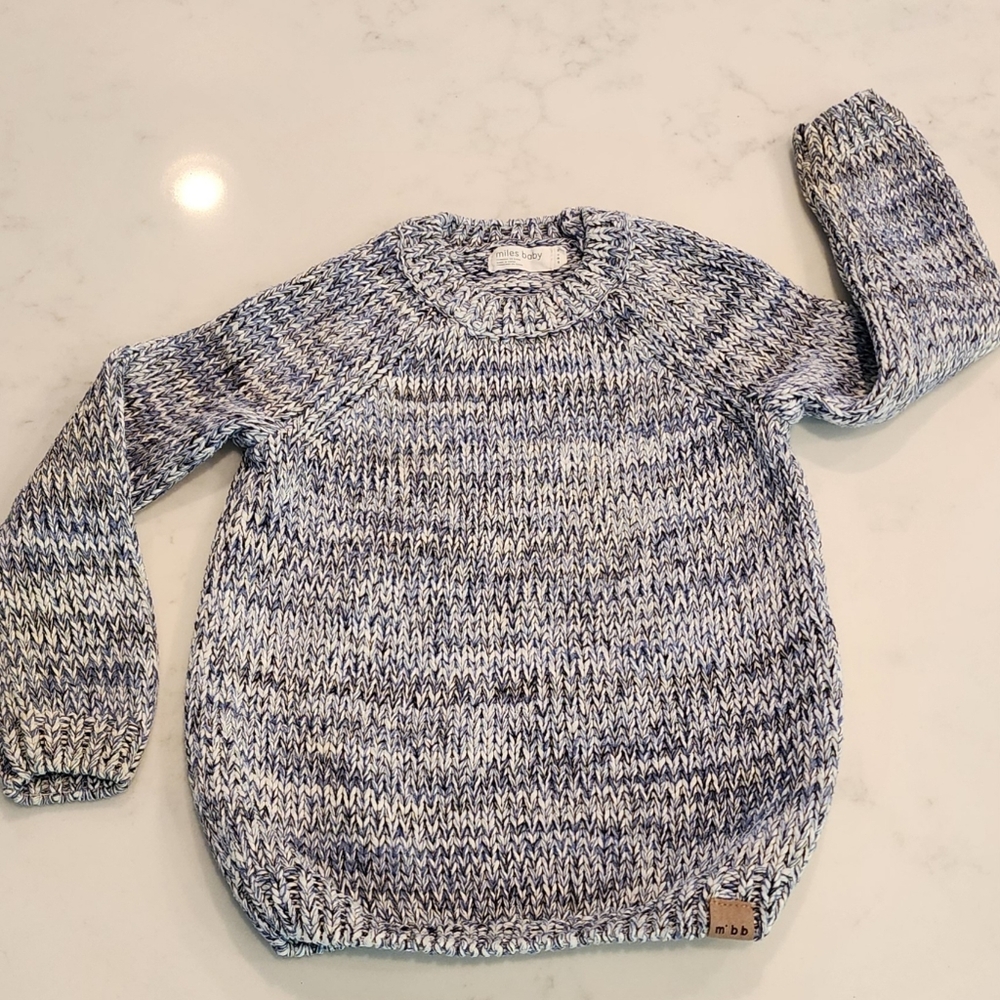 Miles the Label Blue Knit Sweater 2T